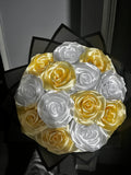 Gold x White Silk Roses Bouquet