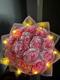 Pink Silk Roses with Lights