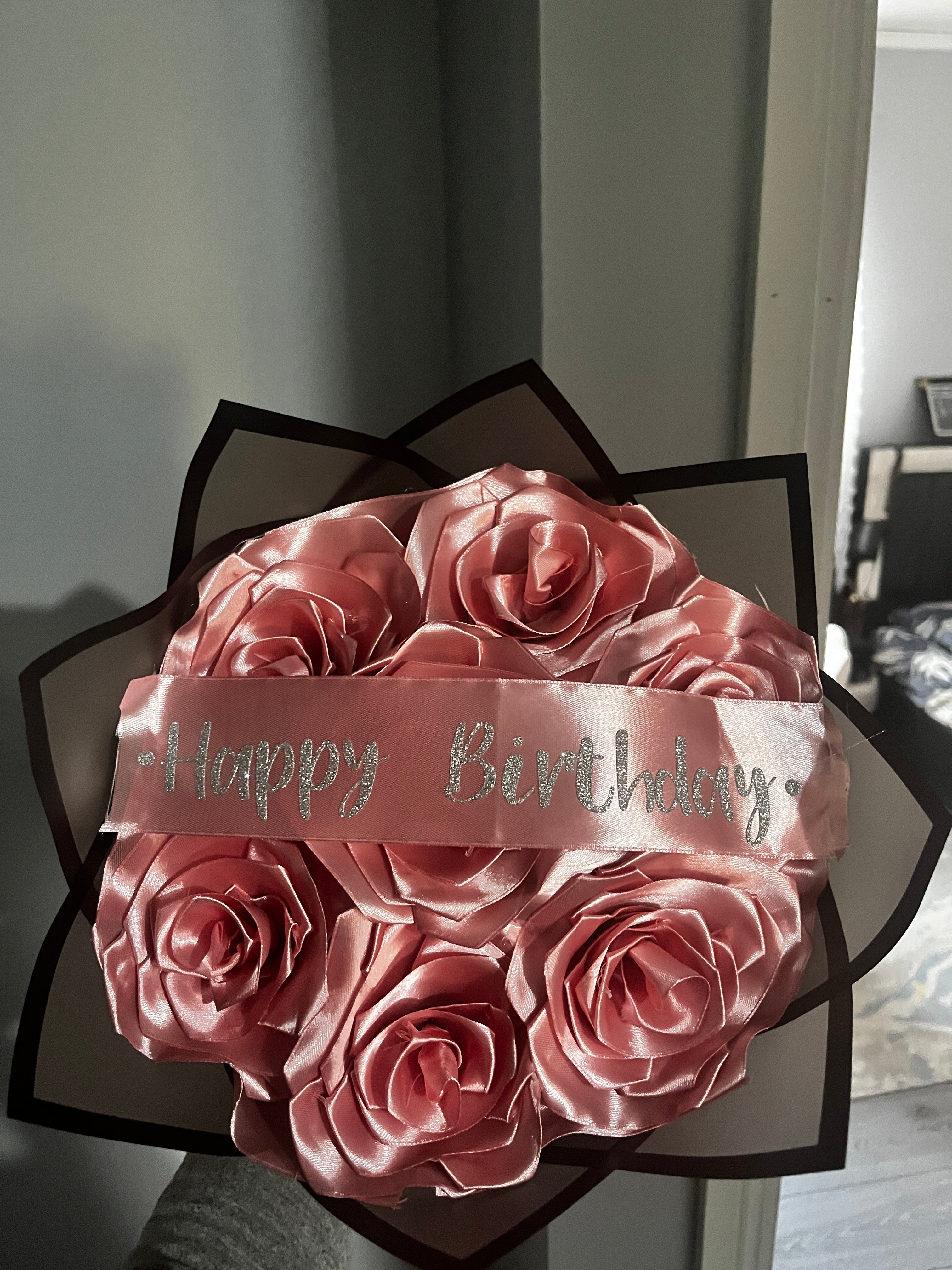 Pink Happy Birthday Themed Bouquet
