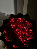 Red Silk Roses Bouquet