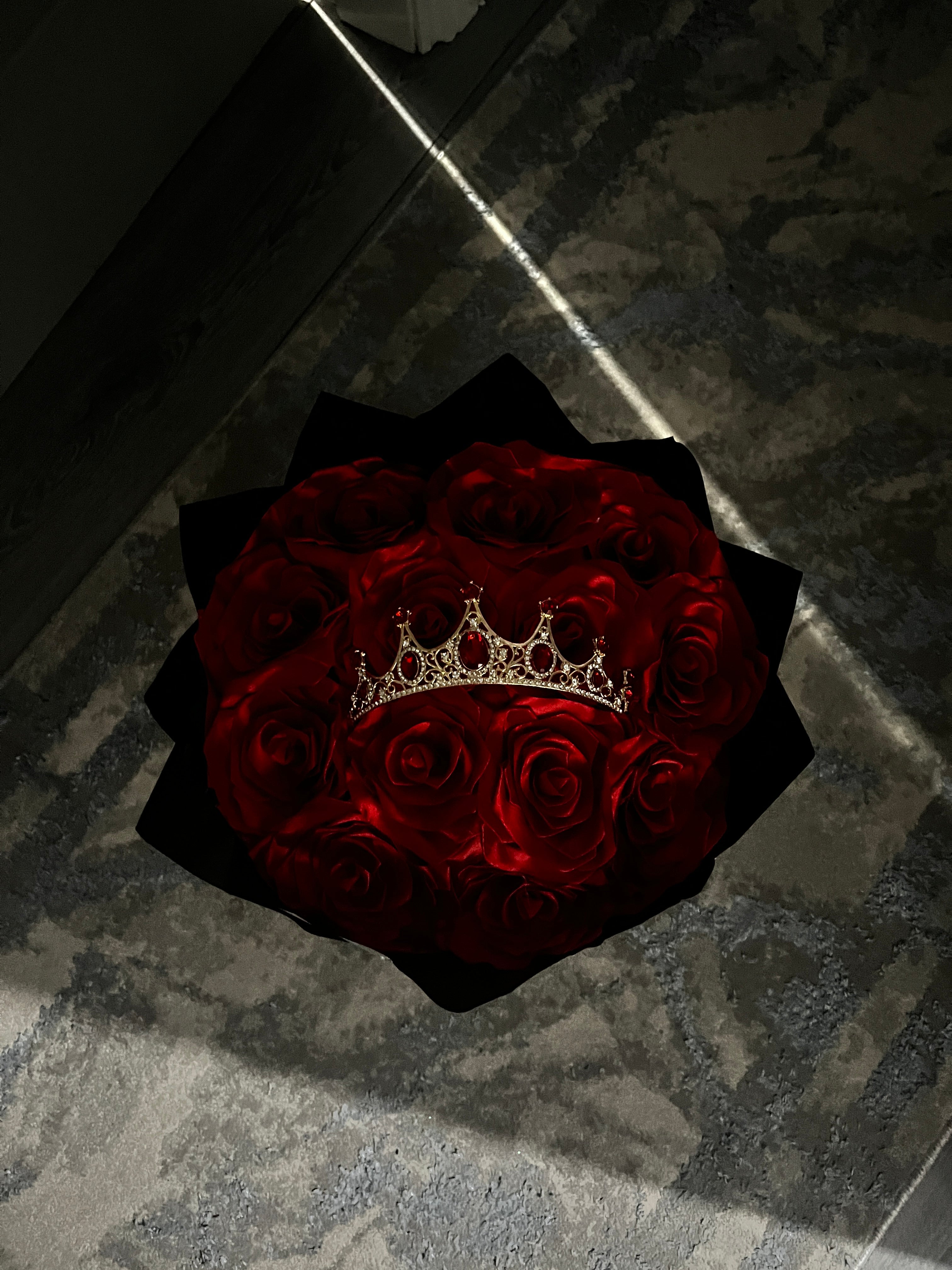 Red Silk Roses Bouquet