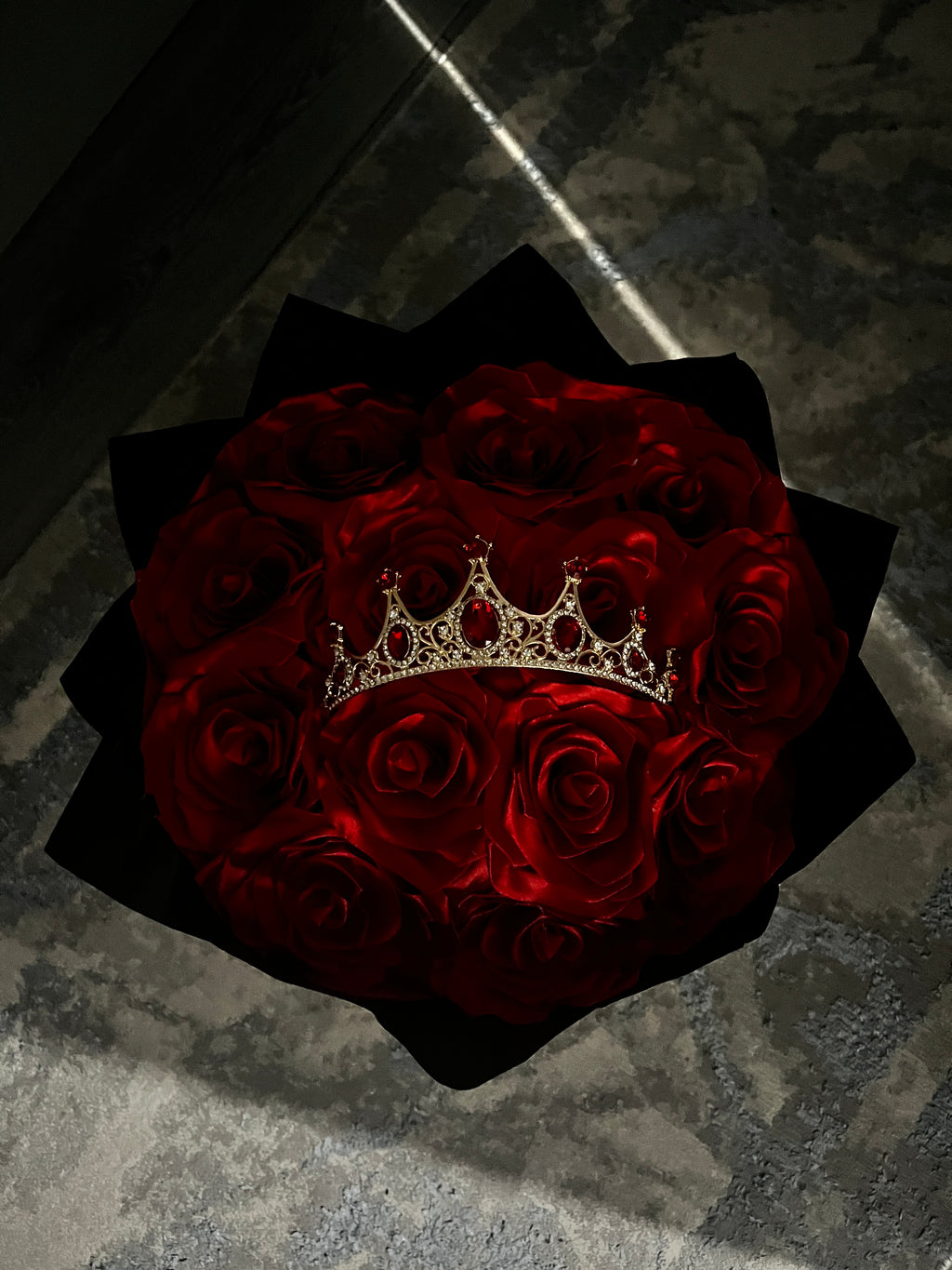 Red Silk Roses Bouquet