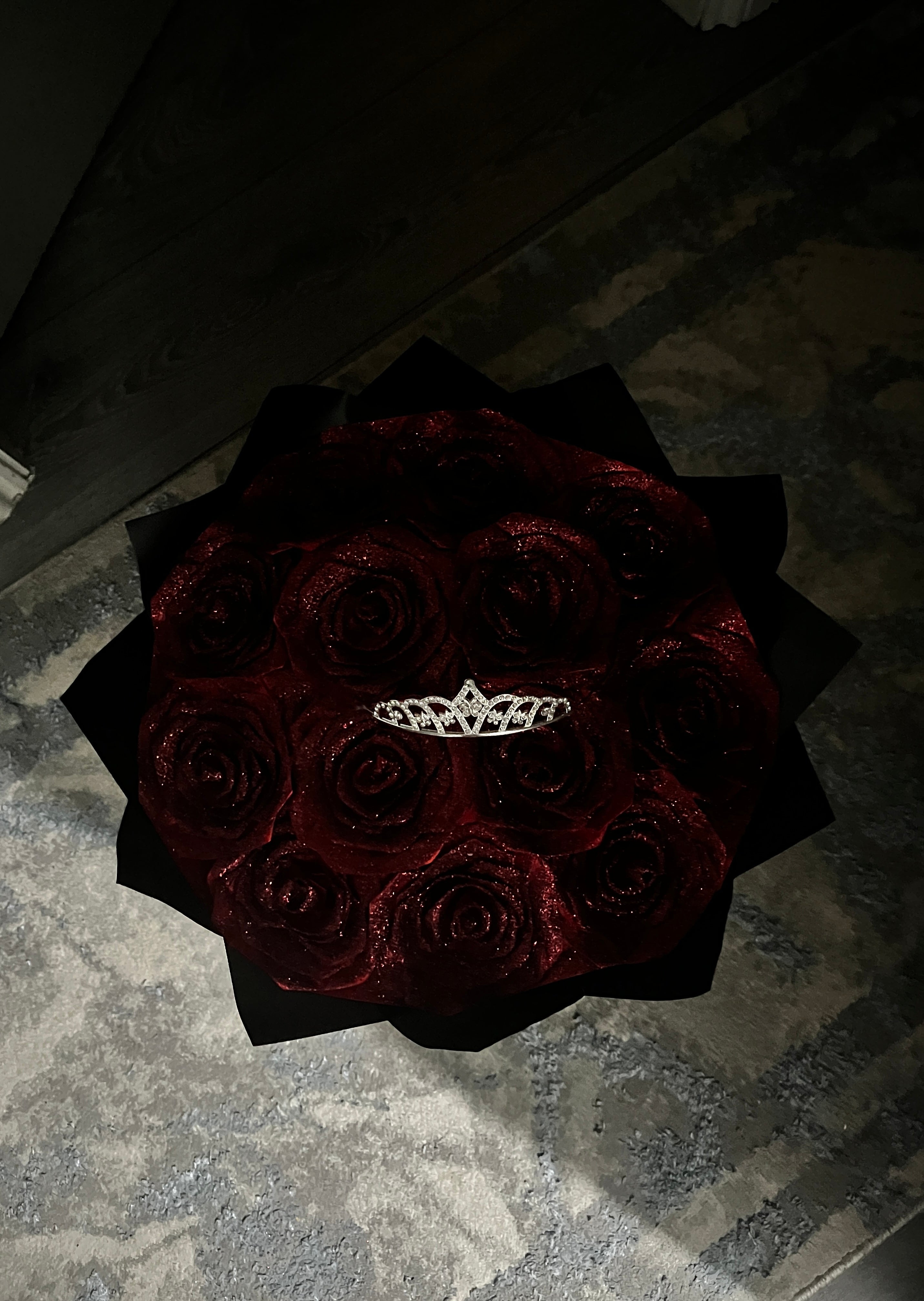 Red Glitter Roses