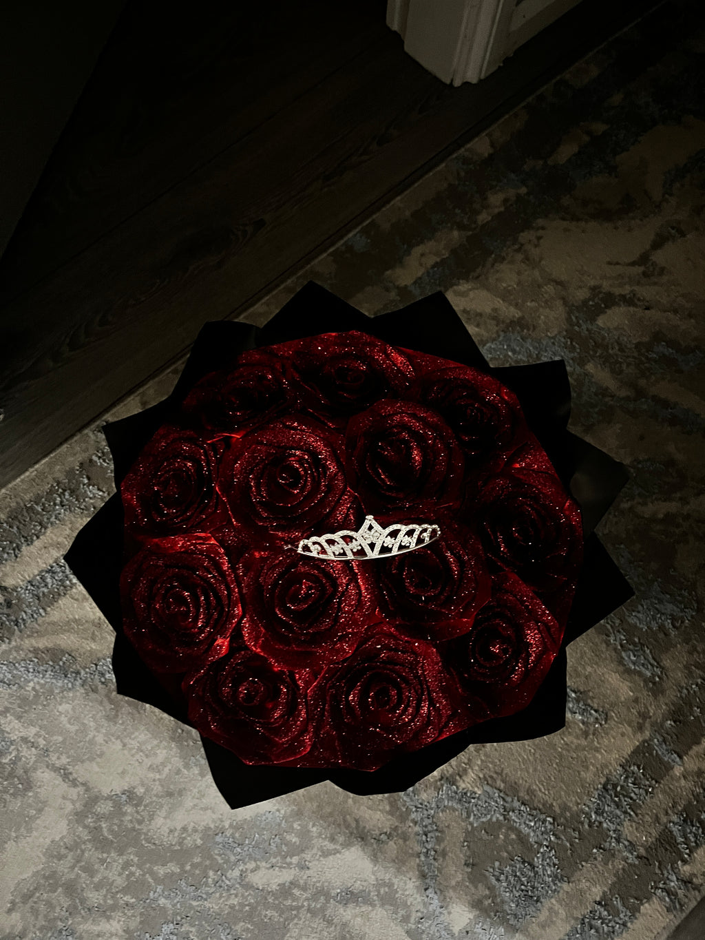 Red Glitter Roses