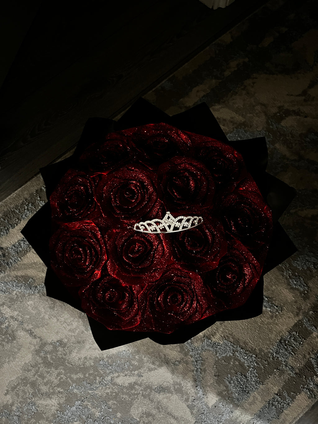 Red Glitter Roses