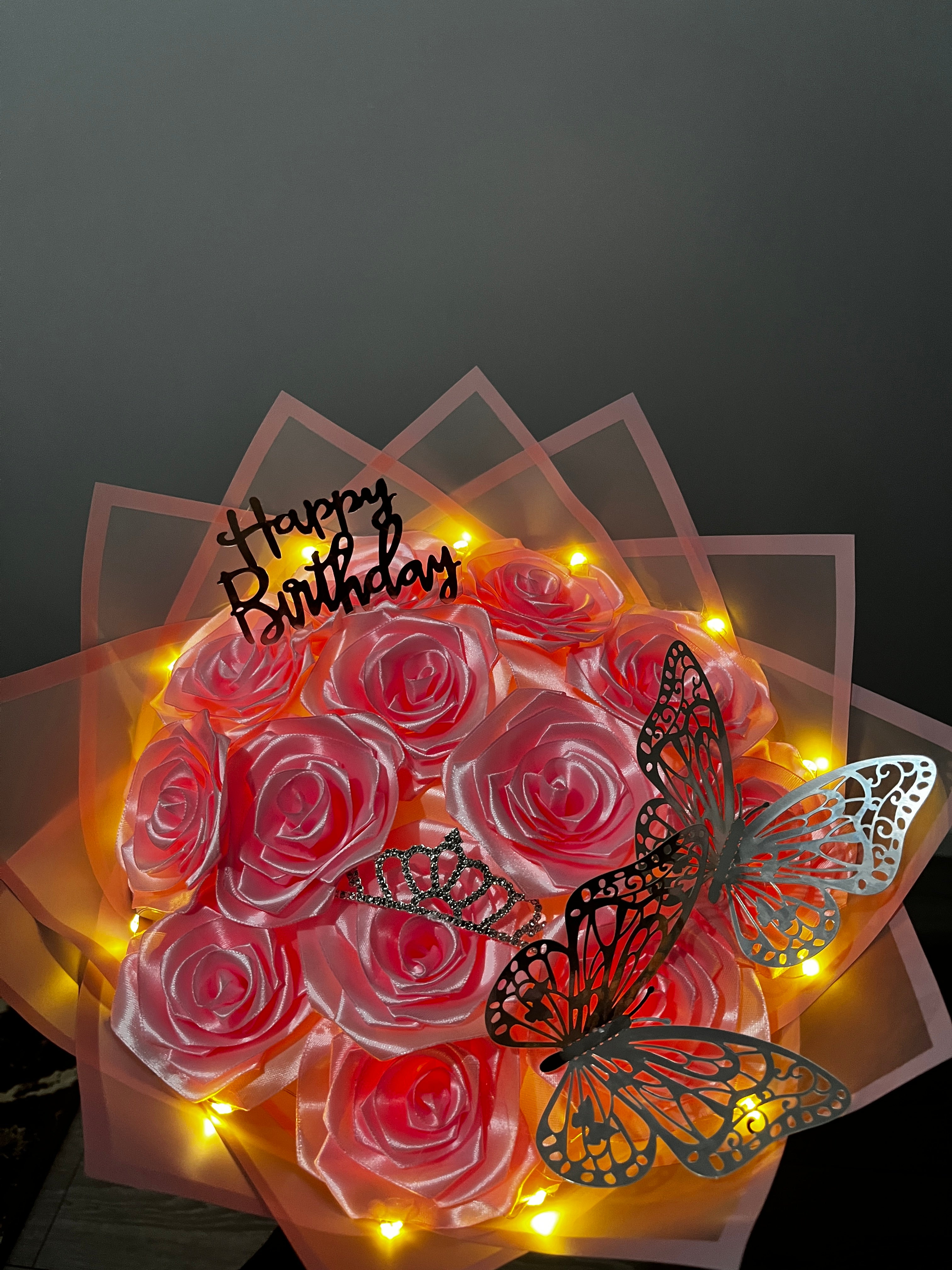 Pink Bouquet w Lights
